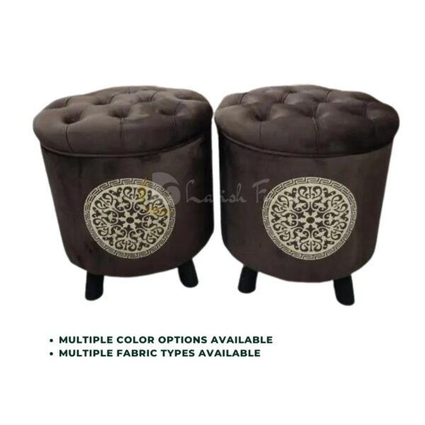 Brown Puffy Stool For Sale In Pakistan