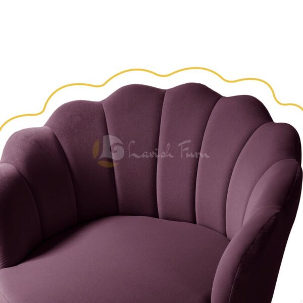 Purple Color Shell Design Lounge Chair